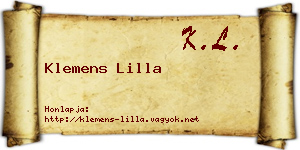 Klemens Lilla névjegykártya